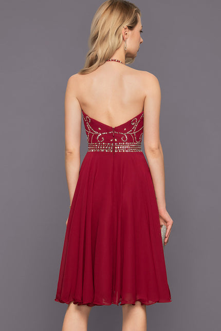 Robe Trapèze Cocktail Éclatante - gallery 2
