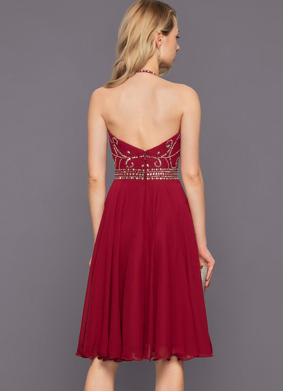 Robe Trapèze Cocktail Éclatante - gallery 2