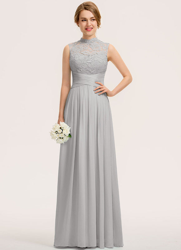 Robe Trapèze Gris Aérien Élégant - gallery 1