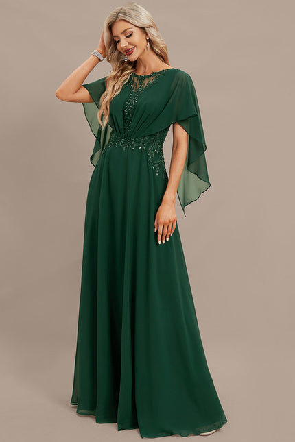 Robe Trapèze Élévation Émeraude - gallery 4