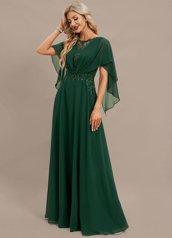 Robe Trapèze Élévation Émeraude - gallery 4