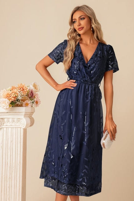 Robe Trapèze Paillette Vaporeuse - gallery 8
