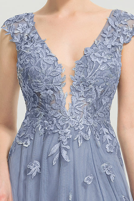 Robe Trapèze Élégance Grise Tulle - gallery 6