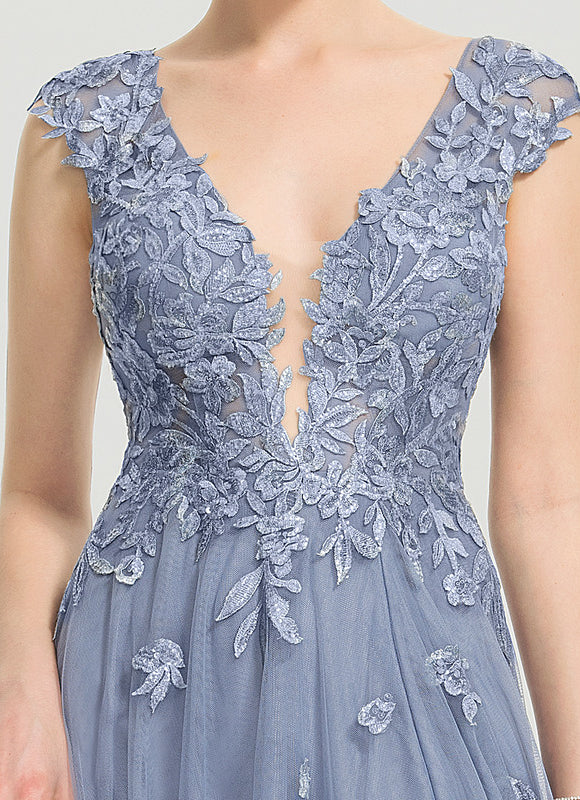 Robe Trapèze Élégance Grise Tulle - gallery 6