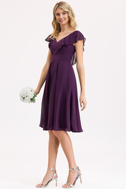 Robe Trapèze Bleu Vaporeux Chic - gallery 3
