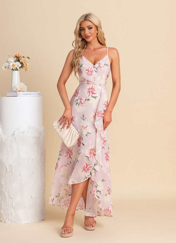 Robe Trapèze Florale Évoquée