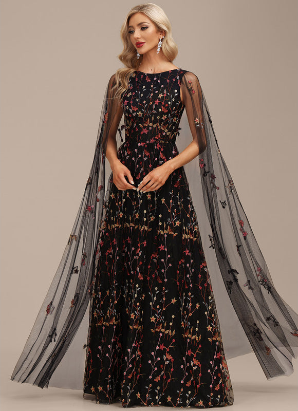 Robe Trapèze Nocturne Florale