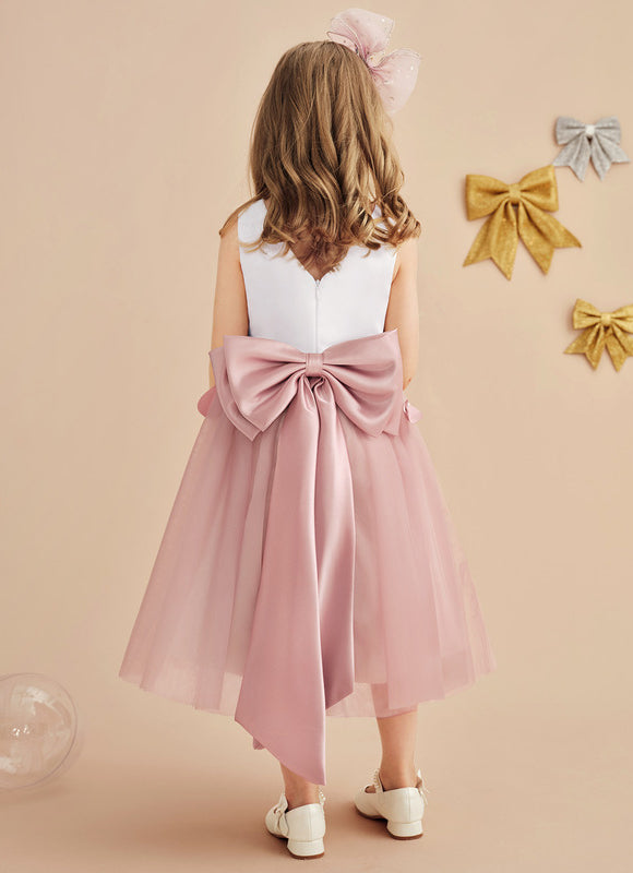 Robe Trapèze Fleur De Satin - gallery 3