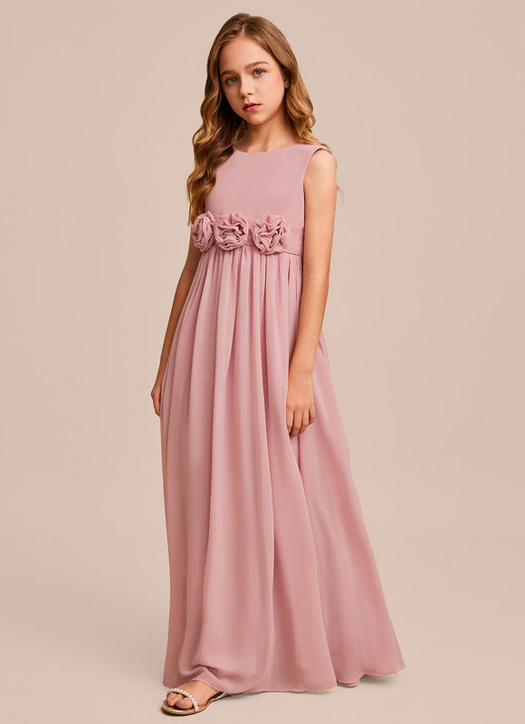 Robe Trapèze Mousseline Fleurie - gallery 5