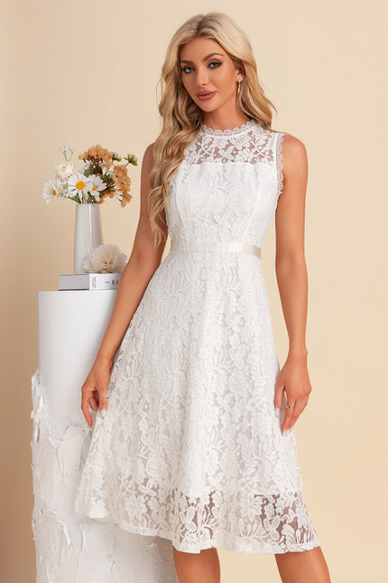 Robe Trapèze Dentelle Midi - gallery 1
