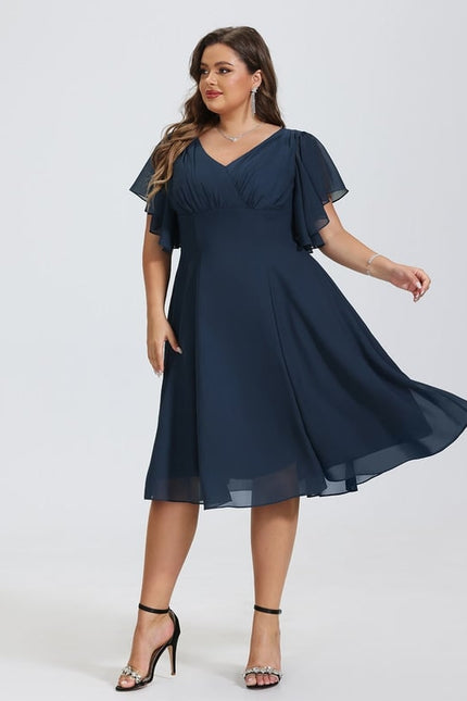 Robe Trapèze Drapé Élégant Chic - gallery 8