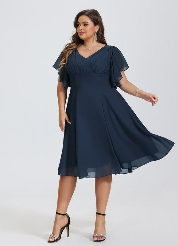Robe Trapèze Drapé Élégant Chic - gallery 8