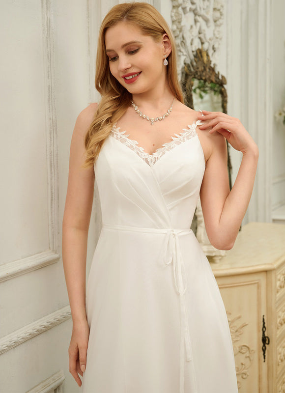 Robe Trapèze Éthérée Satinée - gallery 2