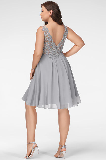 Robe Trapèze Valse De Mousseline - gallery 8