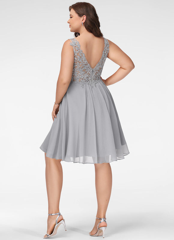 Robe Trapèze Valse De Mousseline - gallery 8