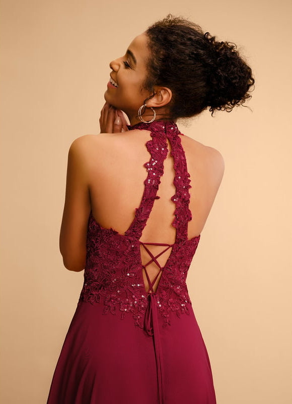 Robe Trapèze Rouge Éblouissant - gallery 4