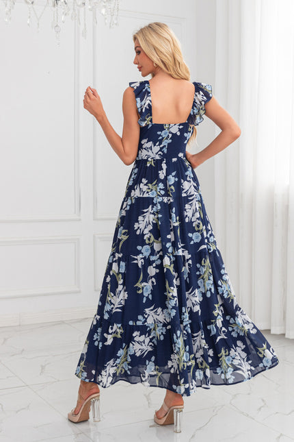 Robe Trapèze Fleur Rose Éthérée