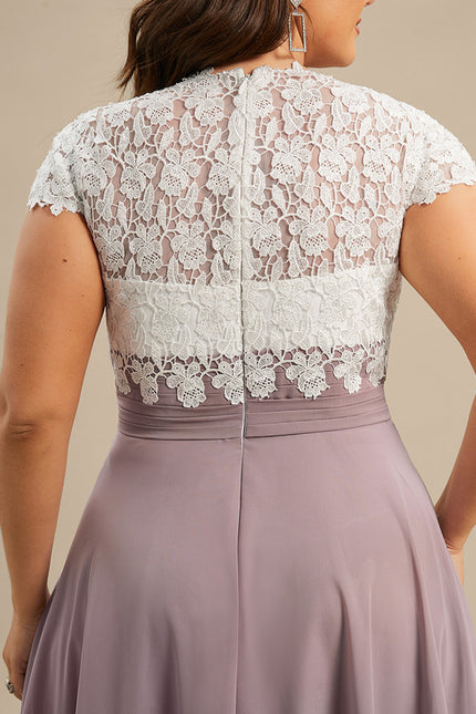 Robe Trapèze Violet Éclat Satiné - gallery 9