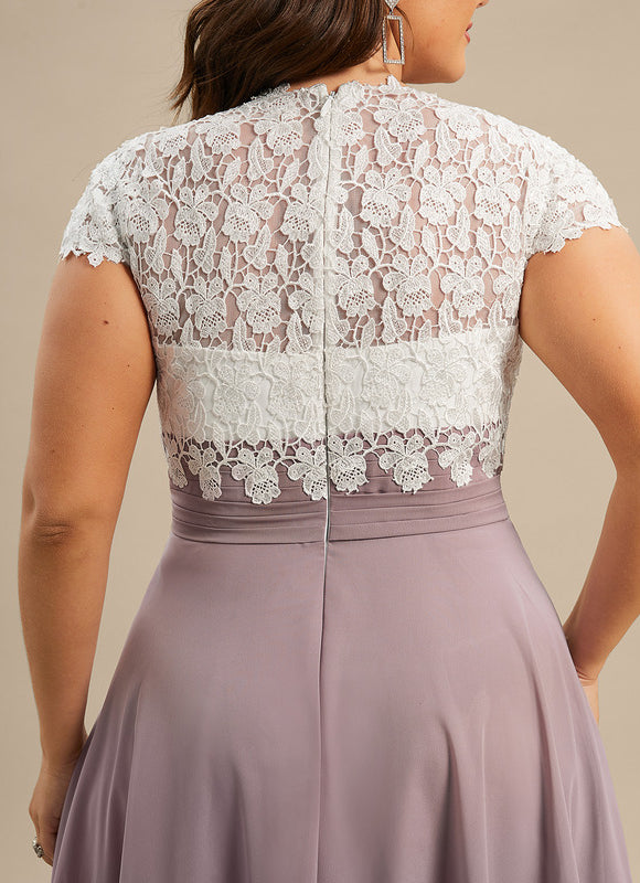 Robe Trapèze Violet Éclat Satiné - gallery 9