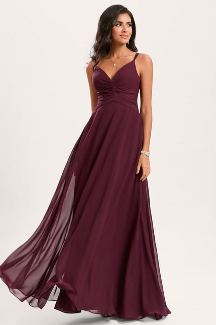 Robe Trapèze Longue Beige Élégante - gallery 5