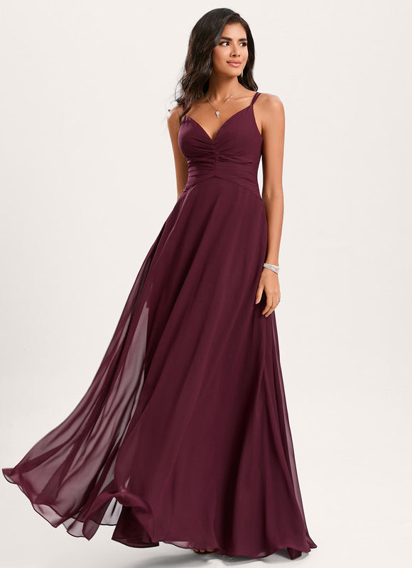 Robe Trapèze Longue Beige Élégante - gallery 5