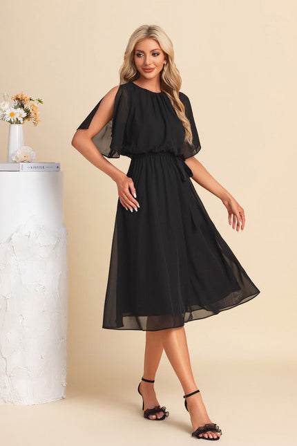 Robe Trapèze Noire Flottante - gallery 3