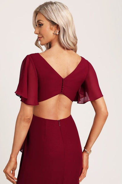 Robe Trapèze Mousseline Fendue - gallery 3