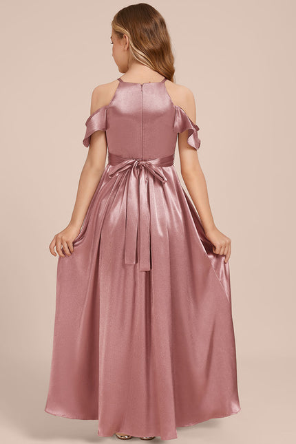 Robe Trapèze Satin Bordeaux - gallery 1