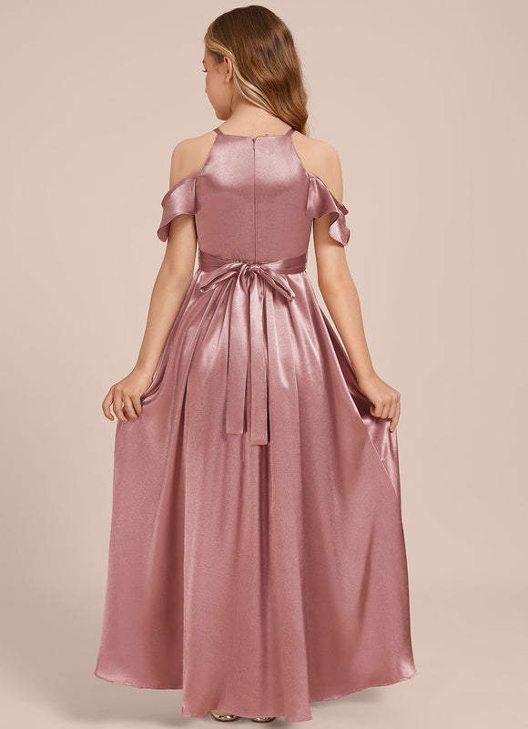 Robe Trapèze Satin Bordeaux - gallery 1