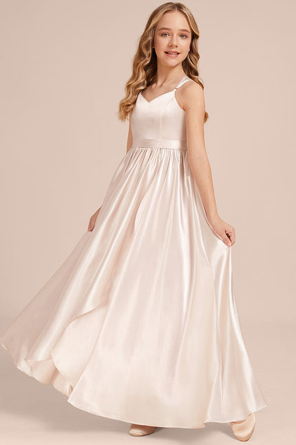 Robe Trapèze Satinée Longue Émeraude - gallery 3