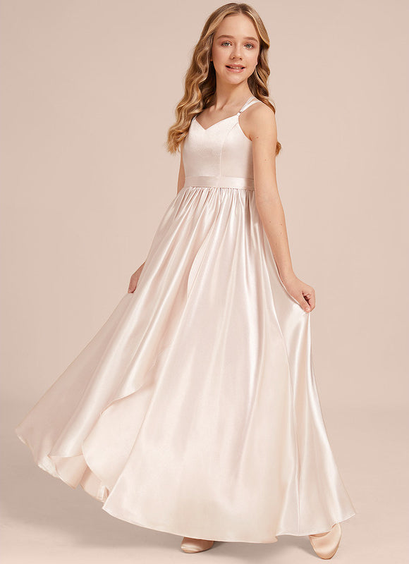 Robe Trapèze Satinée Longue Émeraude - gallery 3