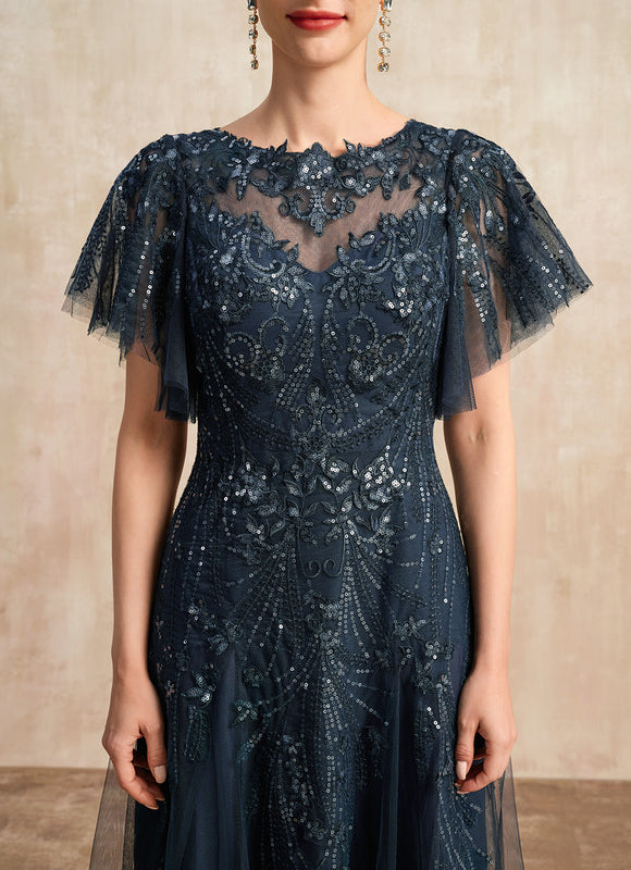 Robe Trapèze Éclat Bleu Nuit - gallery 3