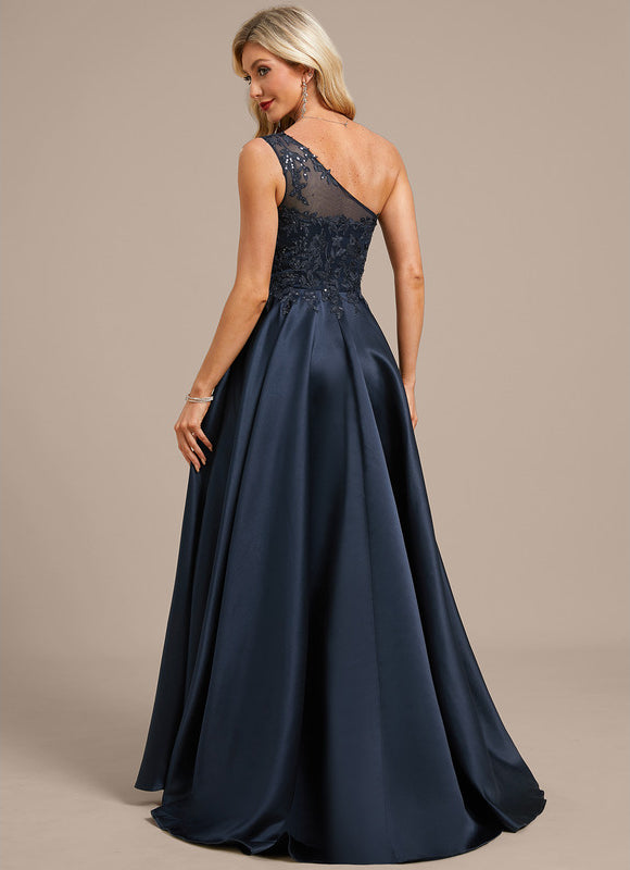 Robe Trapèze Satin Étoilé Noir - gallery 6