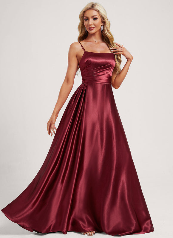 Robe Trapèze Satinée Dorée