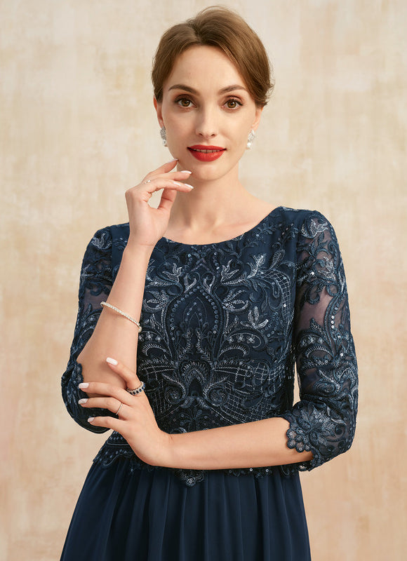 Robe Trapèze Élégance Marine Brodée - gallery 2