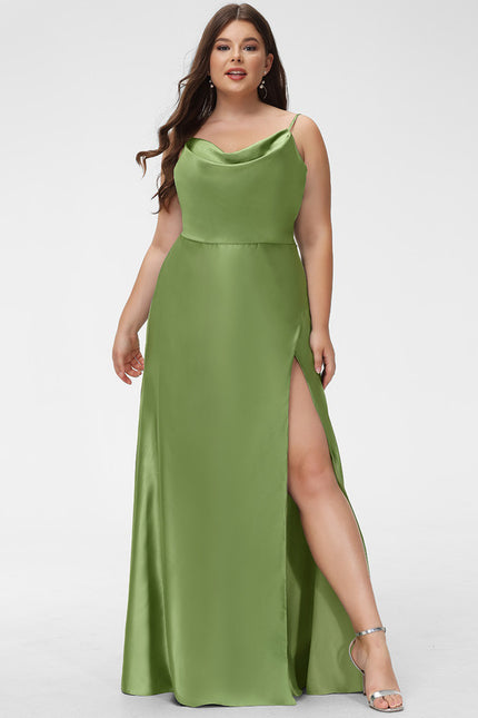 Robe Trapèze Satin Rose Élégante - gallery 5