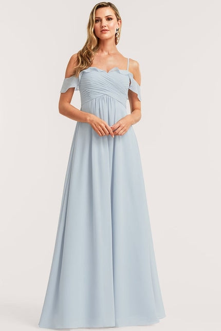 Robe Trapèze Aérienne Céleste - gallery 1