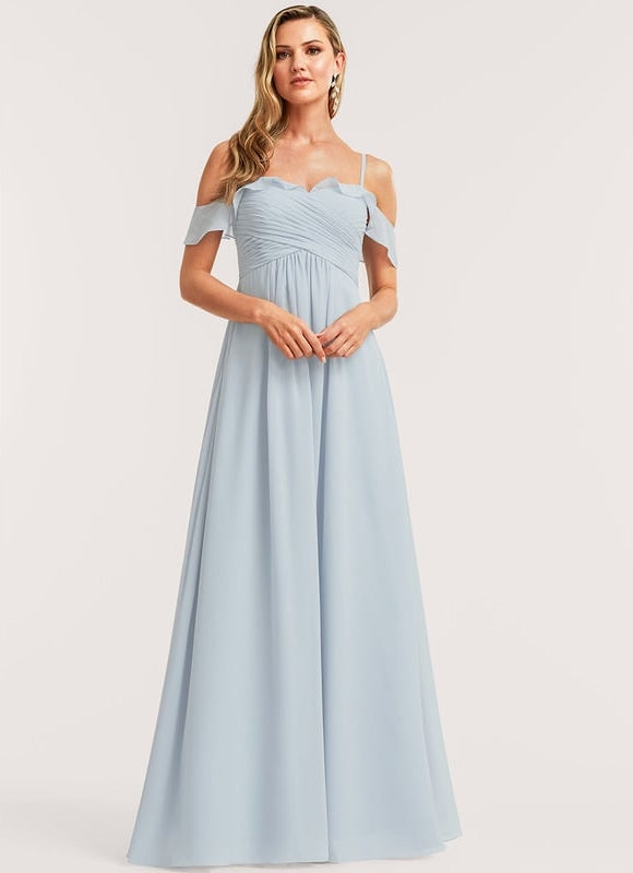 Robe Trapèze Aérienne Céleste - gallery 1
