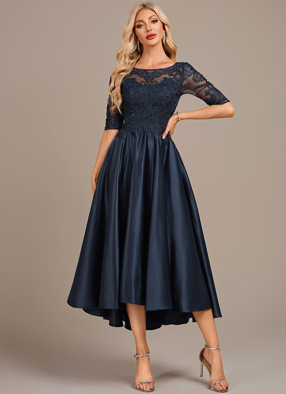 Robe Trapèze Marine Élégante - gallery 2