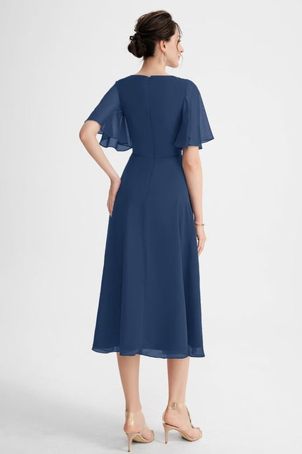 Robe Trapèze Flottante Verte - gallery 1