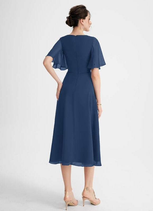 Robe Trapèze Flottante Verte - gallery 1