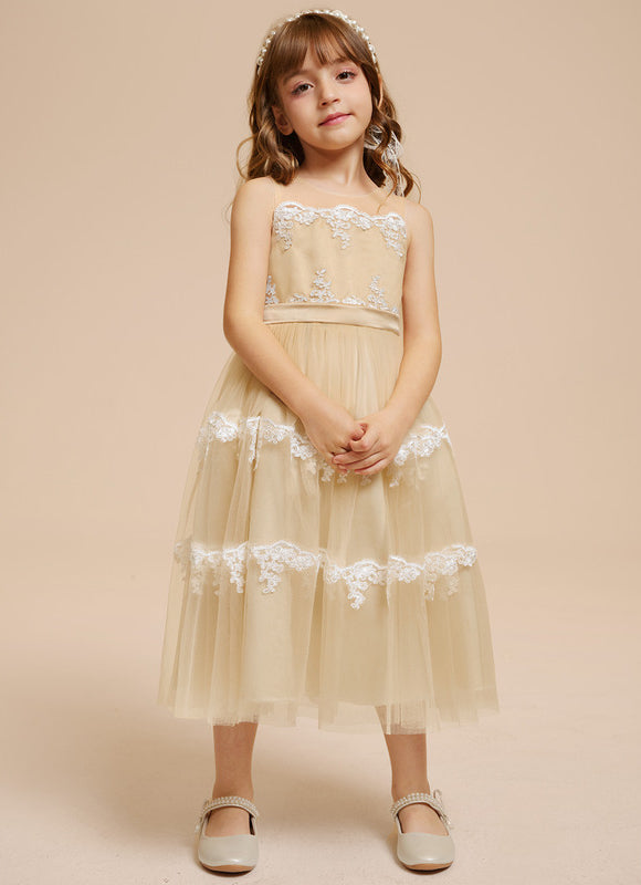 Robe Trapèze Rêve Doré Éthéré - gallery 2