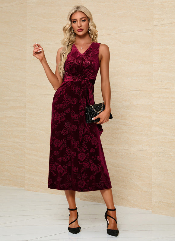 Robe Trapeze Velours - gallery 3
