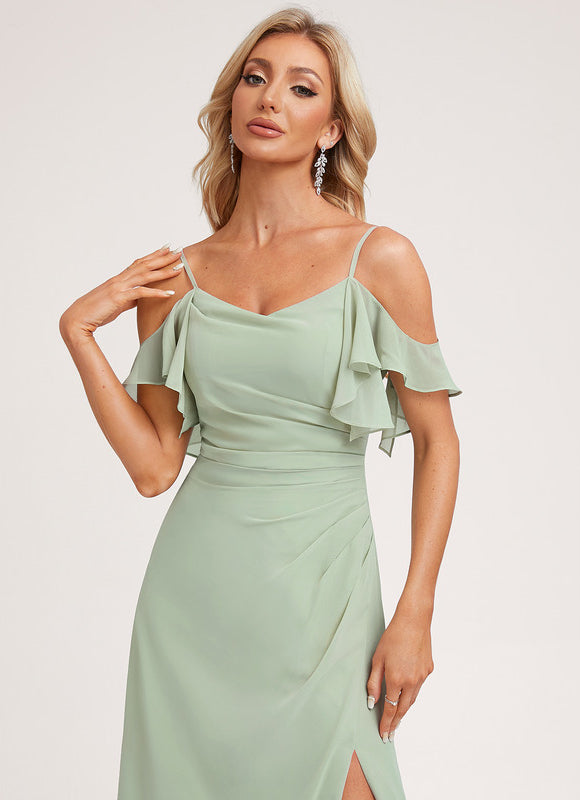 Robe Trapèze Aérienne Céleste - gallery 3