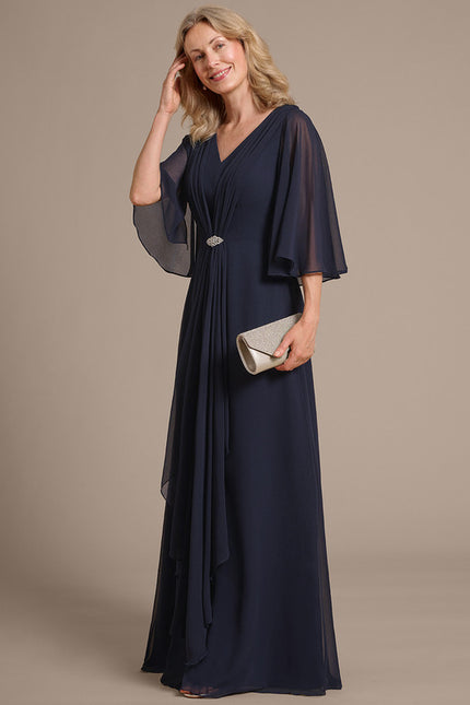 Robe Trapèze Nuit Marine Chic - gallery 2