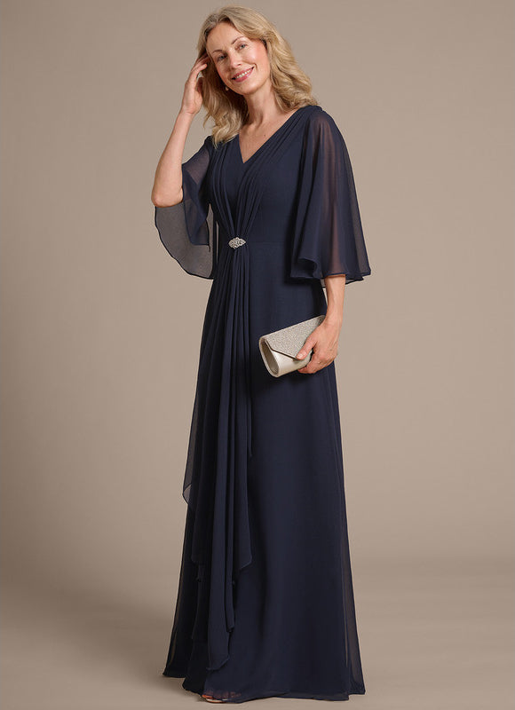 Robe Trapèze Nuit Marine Chic - gallery 2