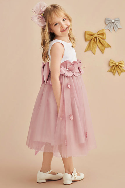 Robe Trapèze Fleur De Satin - gallery 5