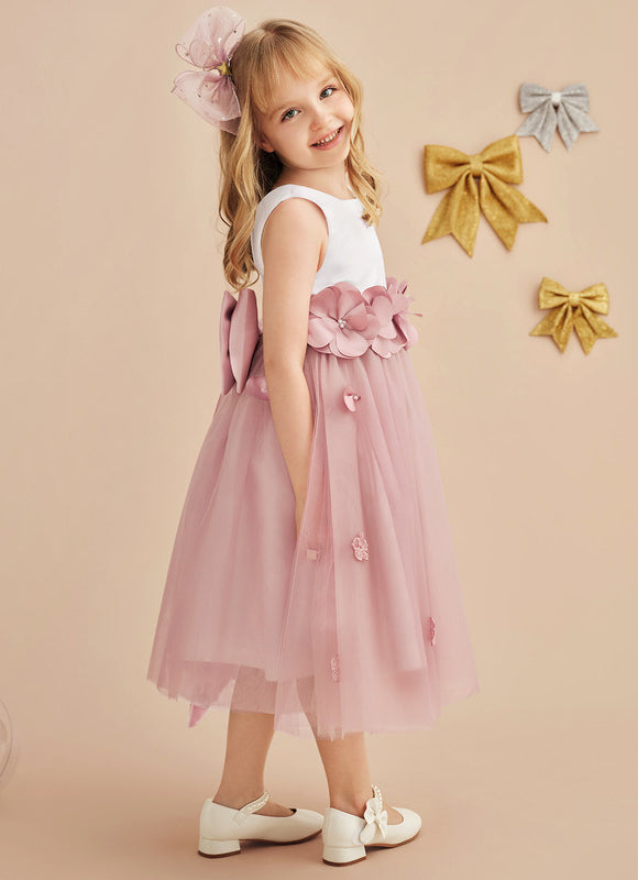 Robe Trapèze Fleur De Satin - gallery 5