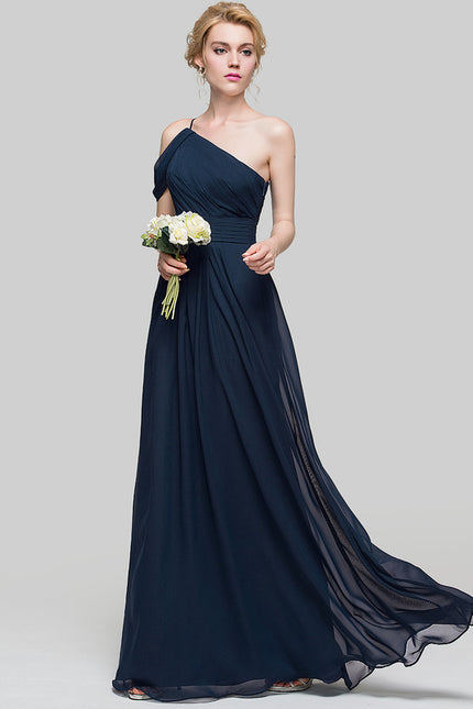 Robe Trapèze Asymétrique Beige - gallery 5