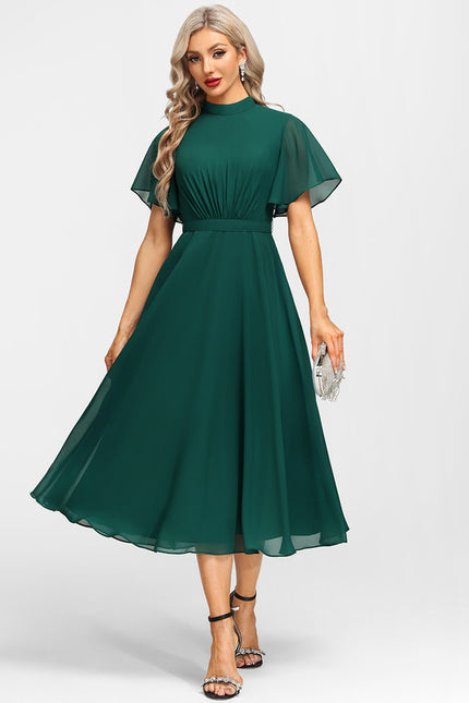 Robe Trapèze Vert Émeraude - gallery 5